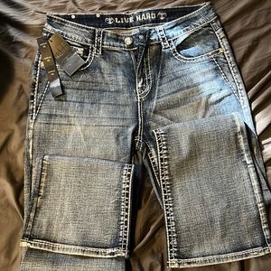 Live Hard Western Jeans